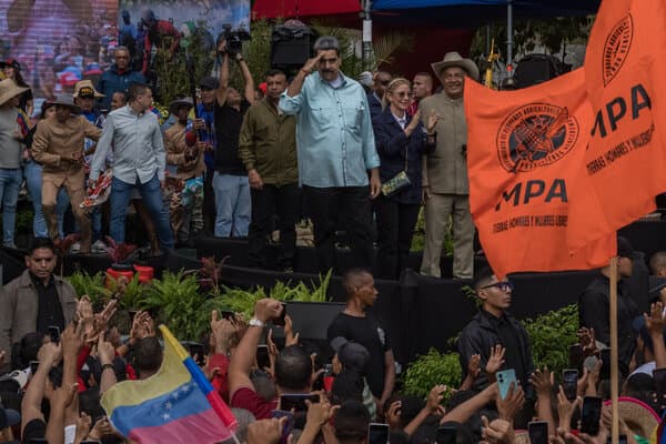 Visual representation of the geopolitical tension between the United States, Venezuela, and Cuba following military strikes.