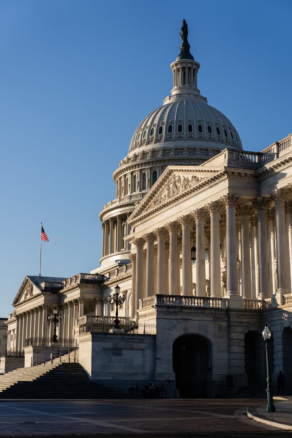Top US lawmakers leaving a secure briefing room after being informed of a sensitive operation in Venezuela by Trump administration officials.