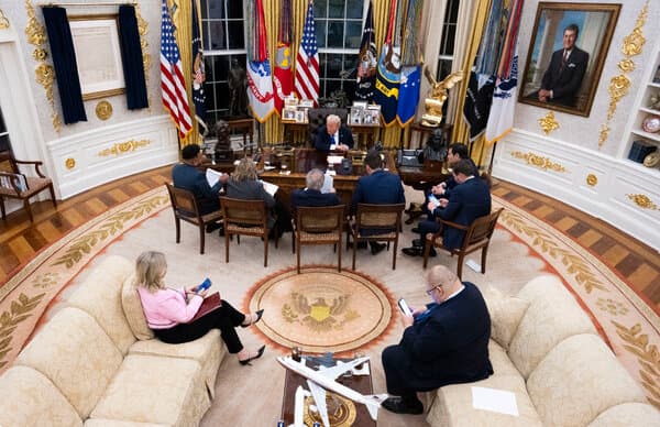President Donald Trump in the Oval Office
