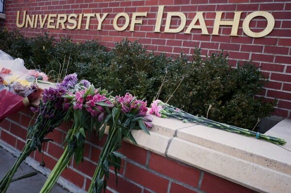 Mourners gathered at a vigil for the four University of Idaho students slain in 2022.