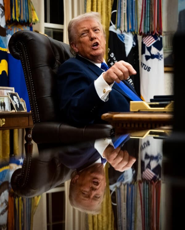 Donald Trump speaking at an interview about weight loss drugs